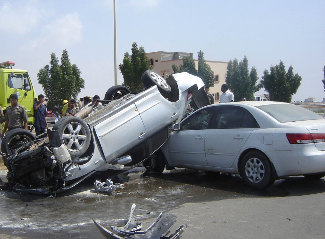 تصادم سيارتين