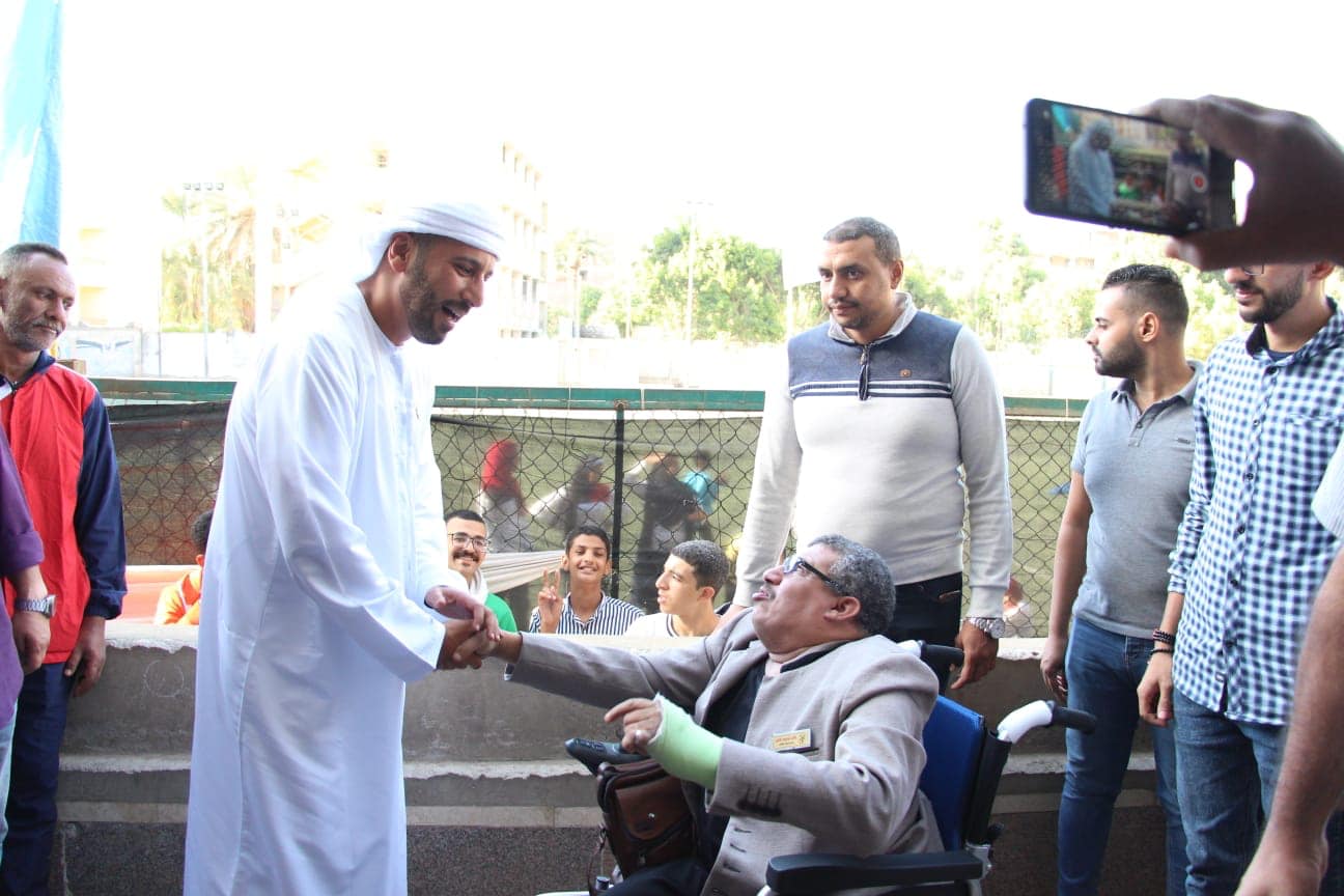 عبد الله عبد العالي الحميدان خلال زيارته لمركز التخاطب والتأهيل بالمنيا
