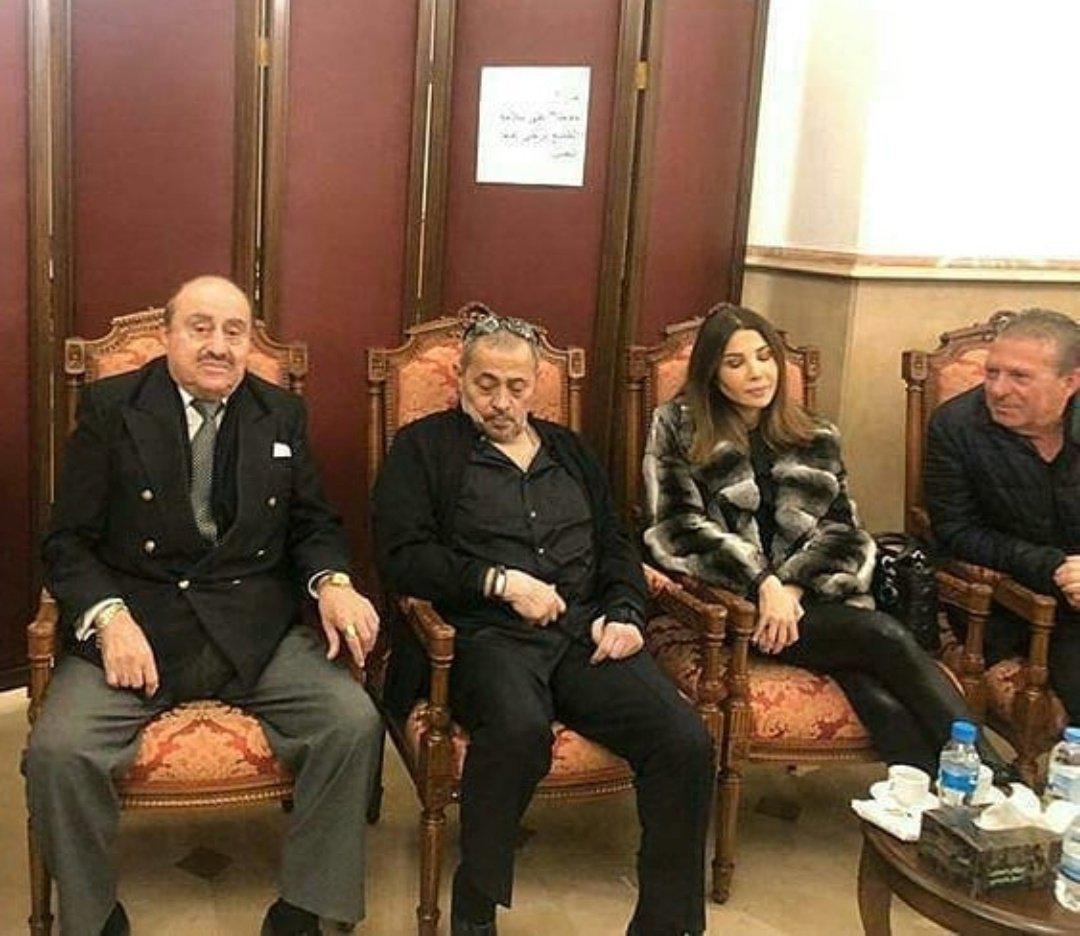 نانسي عجرم في عزاء وديع جورج وسوف