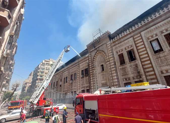 حريق وزارة الأوقاف