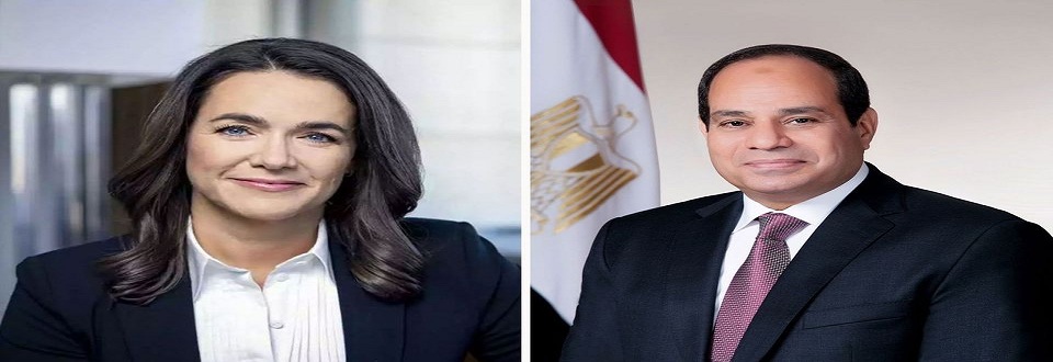 السيسي ورئيسة المجر بقصر الاتحادية