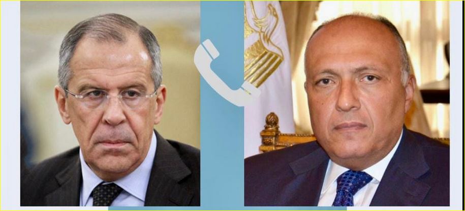 سامح شكري وزير الخارجية ونظيره الروسى سيرجي لافروف