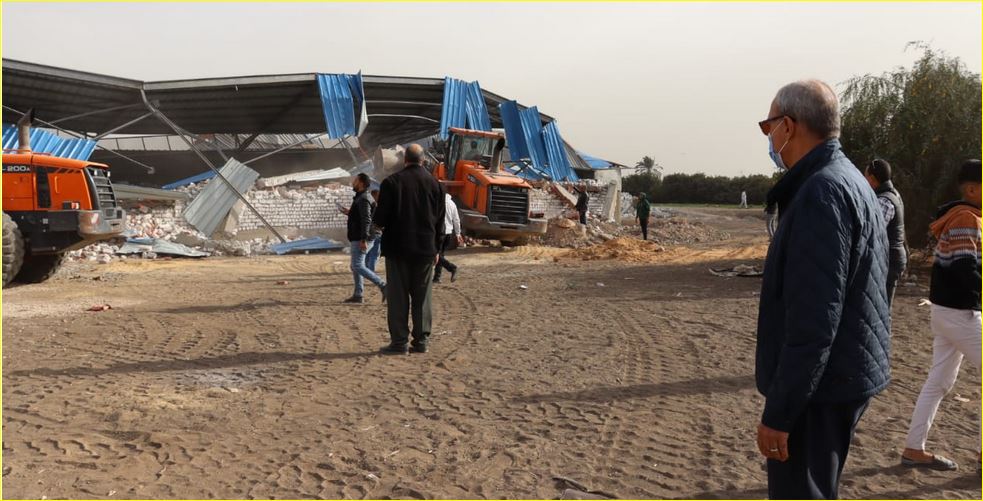 الهجان يتابع بنفسه أعمال الإزالة