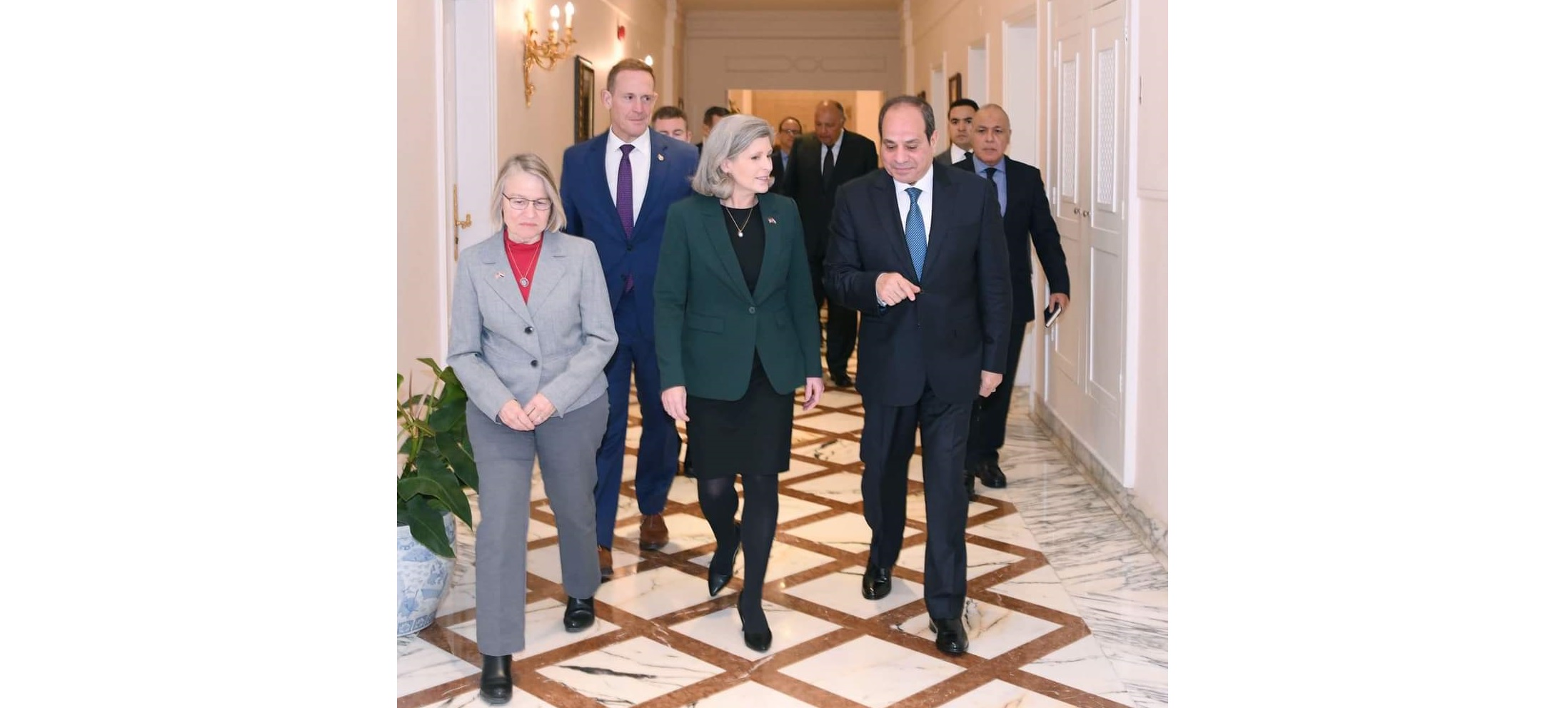 الرئيس السيسى ووفد الكونجرس الأمريكى