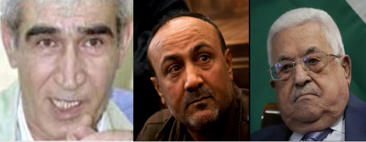 الرئيس محمود عباس ومروان البرغوثي وأحمد سعدات