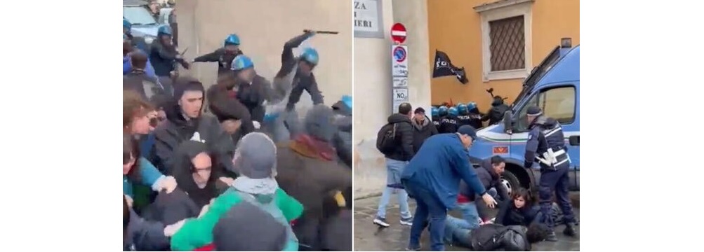 الطلبة في إيطاليا ينتفضون من أجل فلسطين والشرطة تسيل دماءهم من جديد