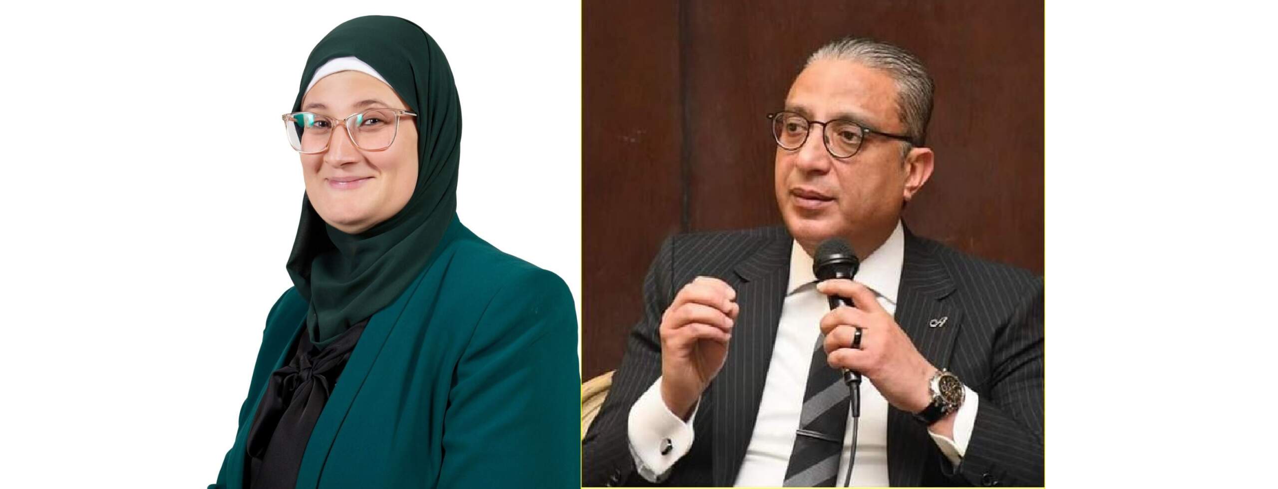 د. أحمد الأنصارى وإيمان أحمد زكي