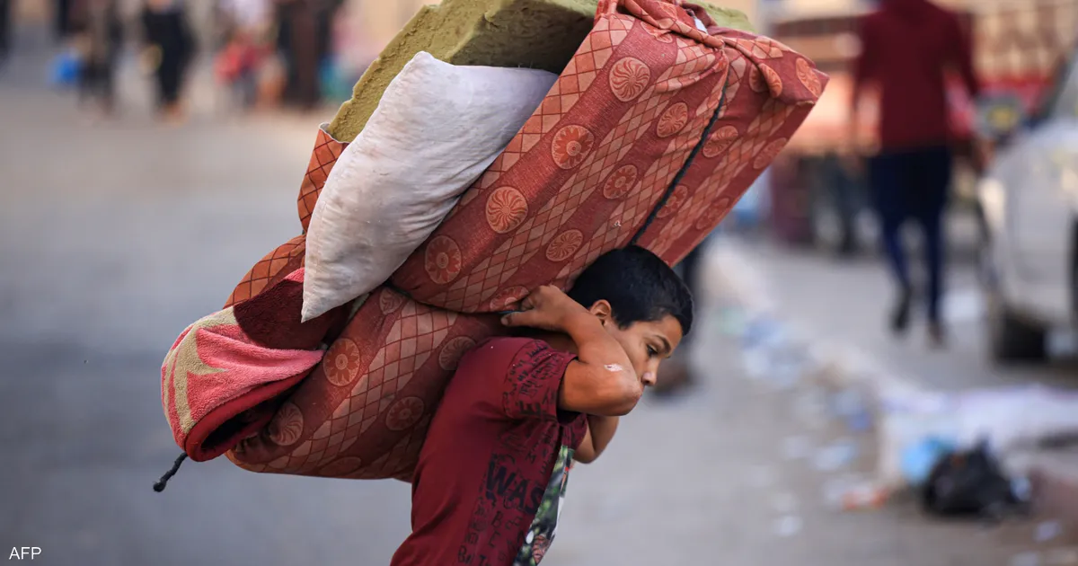 نزوح الفلسطينيين من رفح
