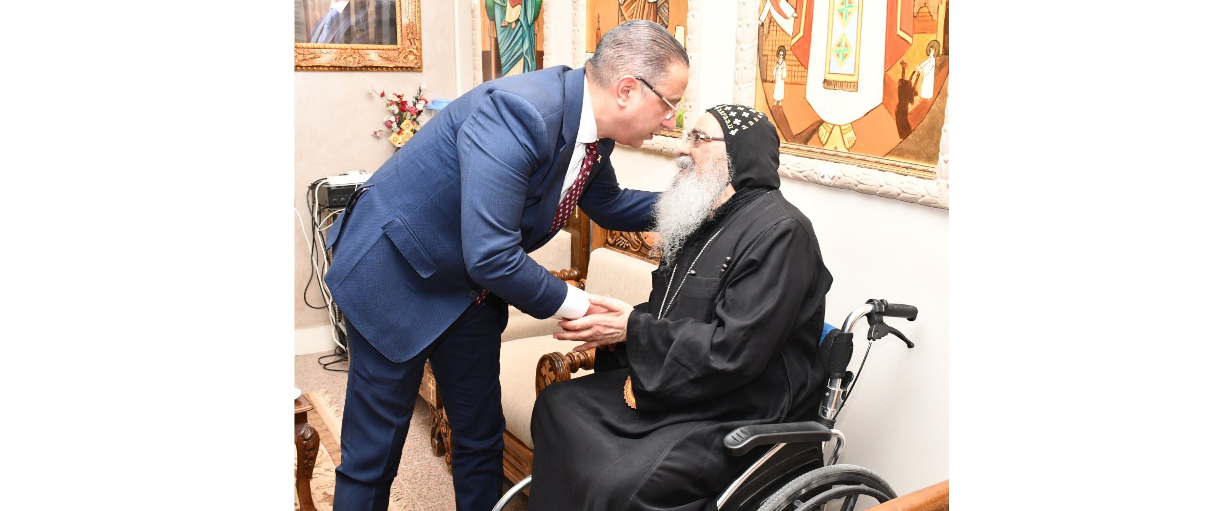 محافظ الفيوم والأنبا إبرام