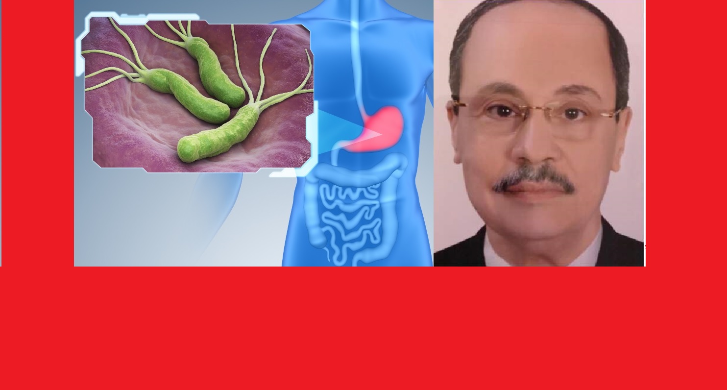 د. بسيونى وصورة توضيحية لجرثومة المعدة