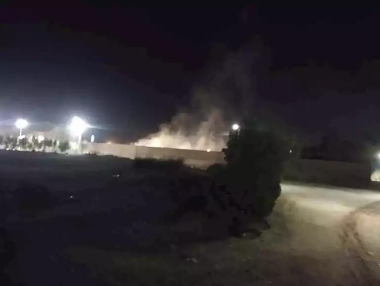 حريق في محيط معبد الكرنك
