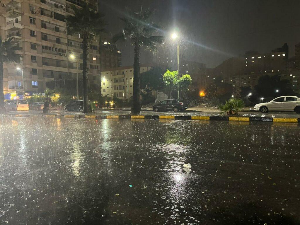 أمطار تضرب الإسكندرية