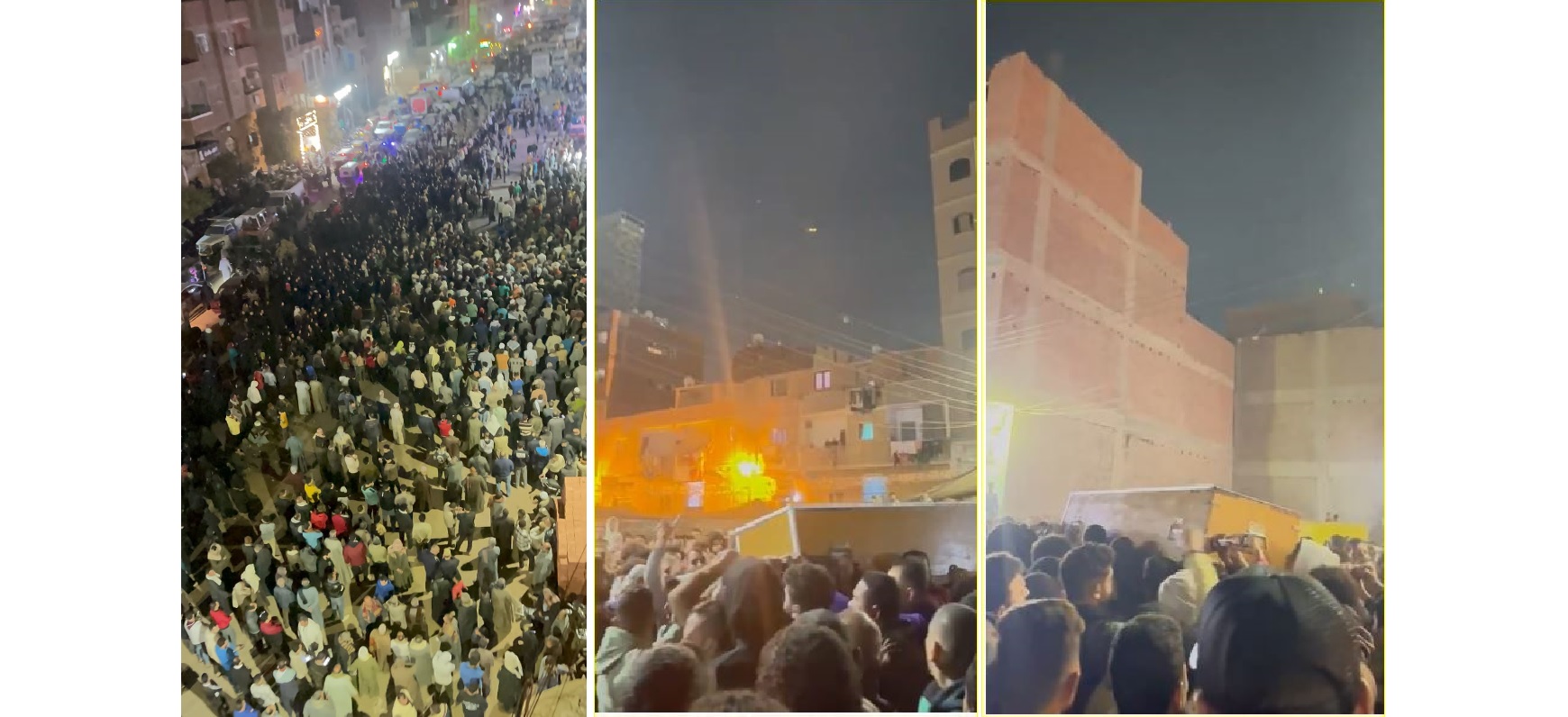 الصلاة على جثماين شهداء لقمة العيش وتشييع جنازتهم