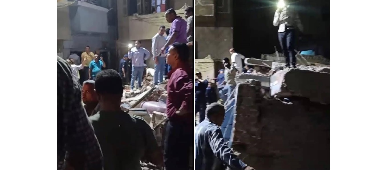 انهيار عقار فى أسيوط