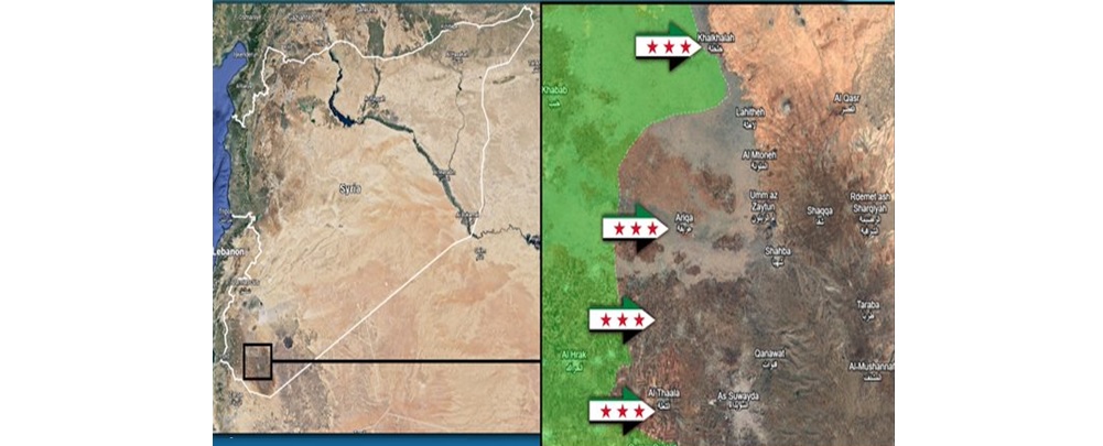 خريطة العمليات فى السويداء
