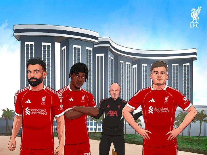 العلمين الجديدة في دعايا ليفربول