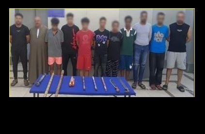 االمتهمون والأسلحة المضبوطة