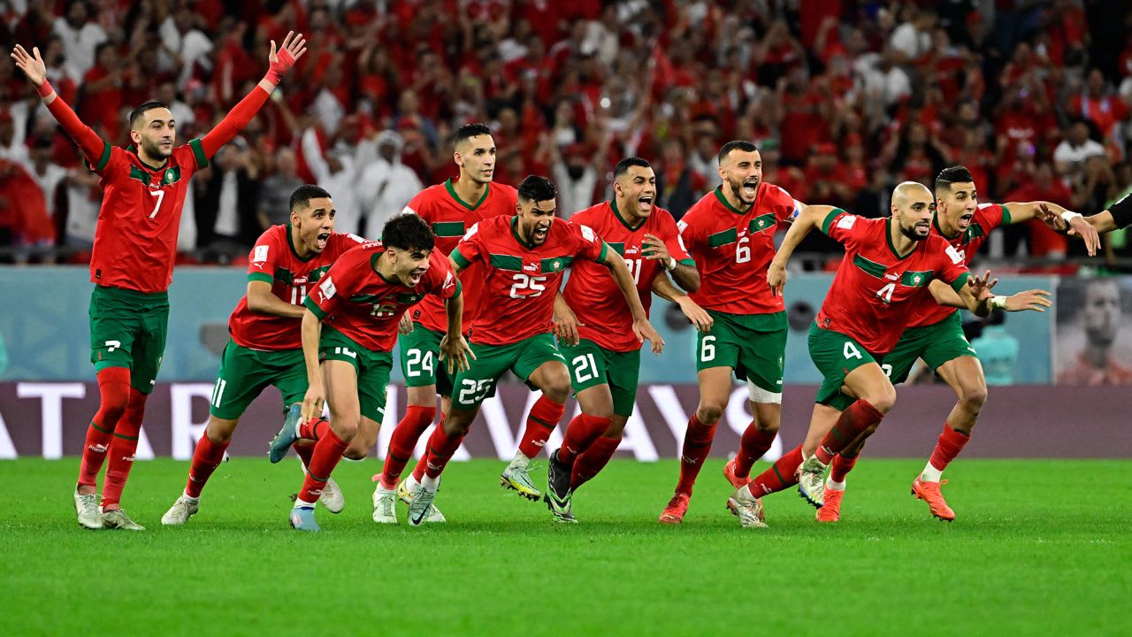 فرحة المنتخب المغربي بالتأهل