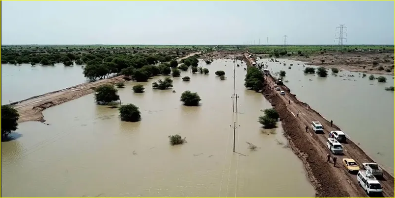 غمر بعض أراضى طرح النهر بسبب فيضان النيل