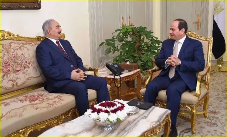 الرئيس السيسى يستقبل المشير خليفة حفتر