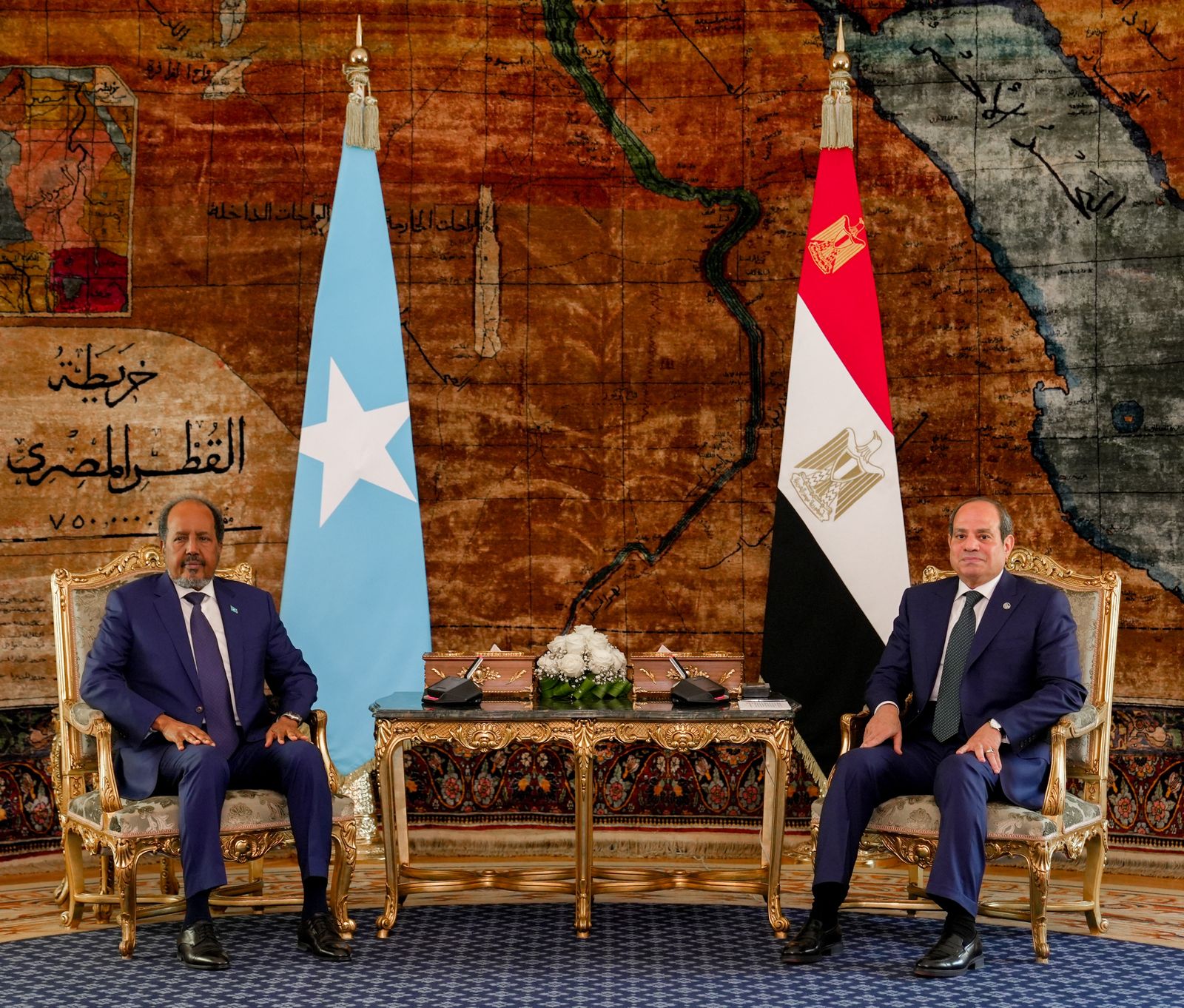 الرئيس السيسى والرئيس الصومالى حسن شيخ محمود
