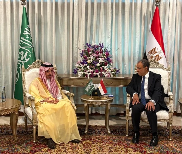 وزير الخارجية مع نظيره السعودي