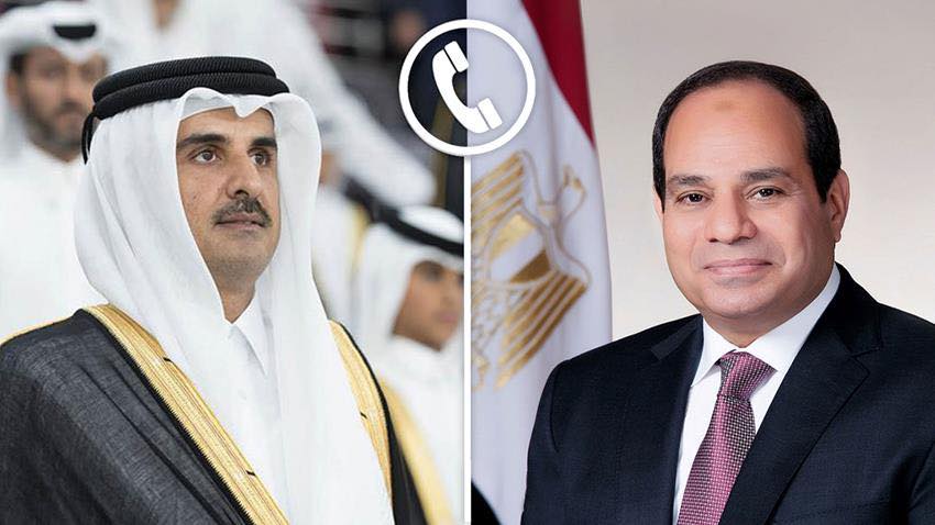 السيسي وأمير قطر