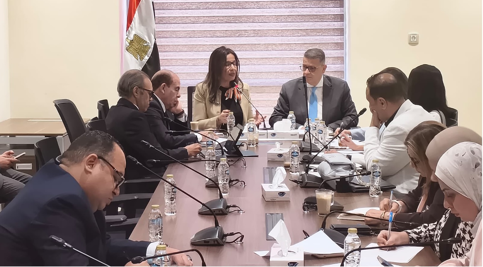 اجتماع لجنة حقوق الإنسان بالبرلمان، برئاسة النائب طارق رضوان ووزيرة الثقافة