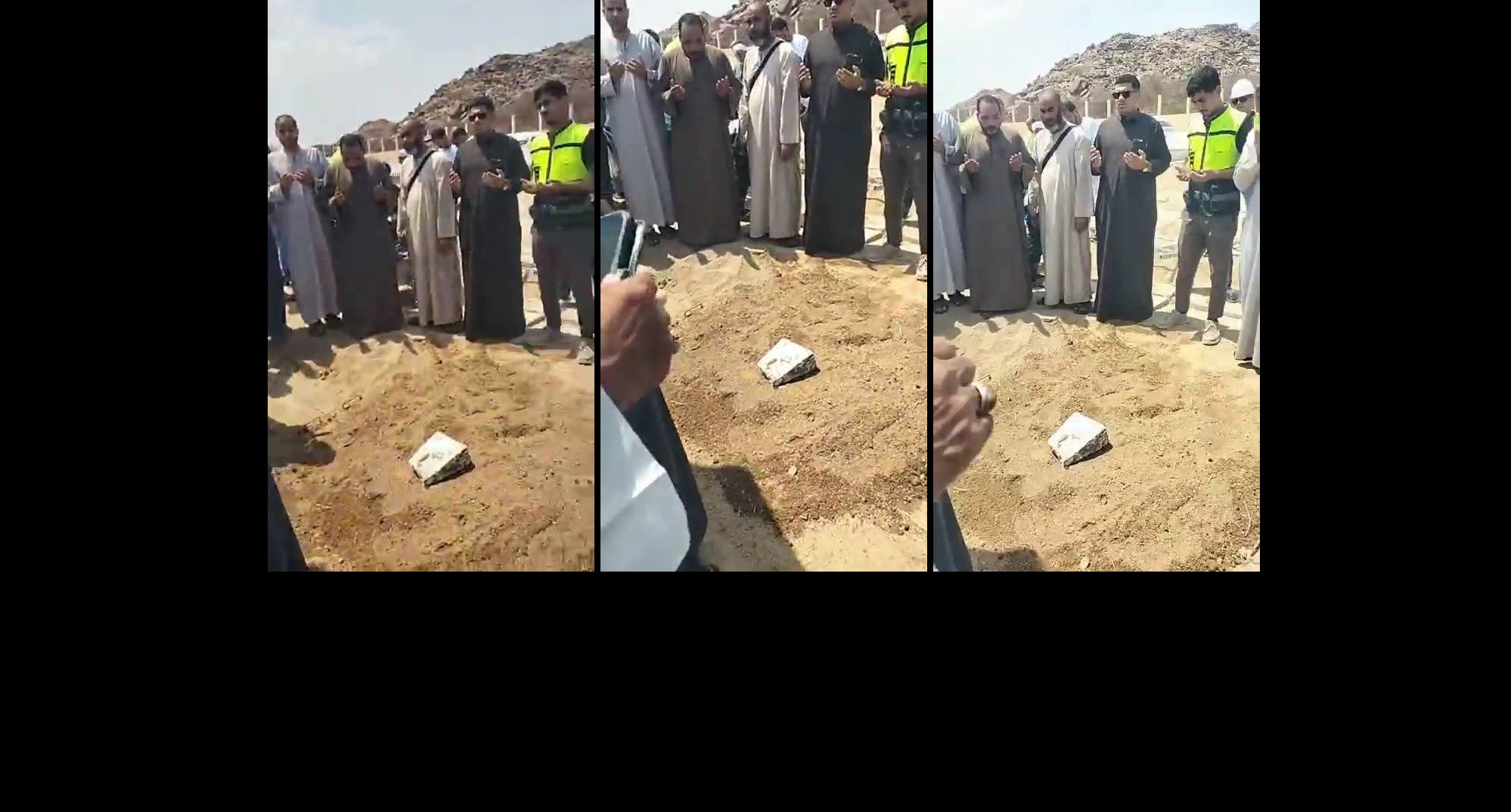 دفن ضحايا أتوبيس المعتمرين