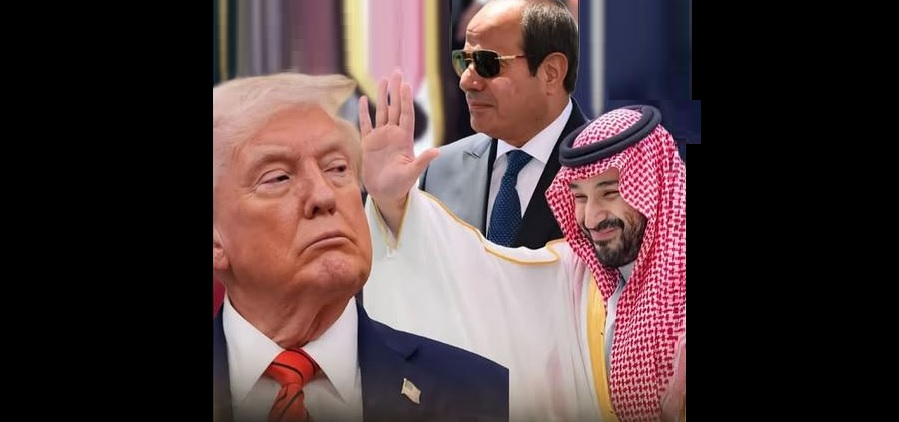 الرئيس السيسى وولى العهد السعودى بن سلمان وترامب