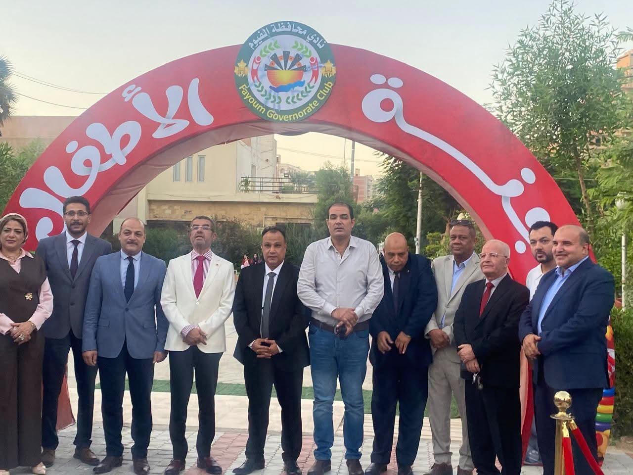 عادل فهمي، وكيل وزارة الشباب يفتتح منطقة ألعاب الأطفال بنادي محافظة الفيوم الرياضي