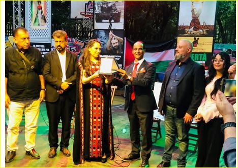 فى حضور سفيرة فلسطين فى إيطاليا مؤسسة «همسة سماء» تكّرم شخصيات تدعم فلسطين
